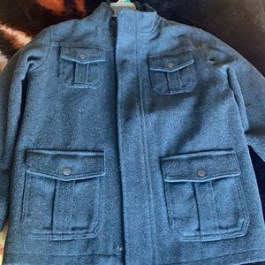 Boys wool coat barley used